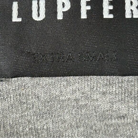 Markus Lupfer Sequin Lip Sweatshirt Hoodie Grey XS Flawed Unisex - Picture 13 of 13